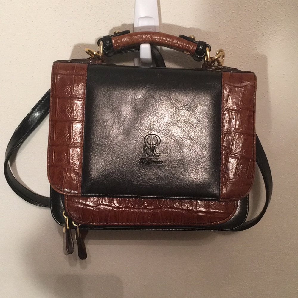 Bellerose Vintage Brown/Black Metal Leather Purse